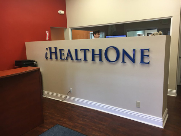Health One Reception Signs in Fountain Valley, CA