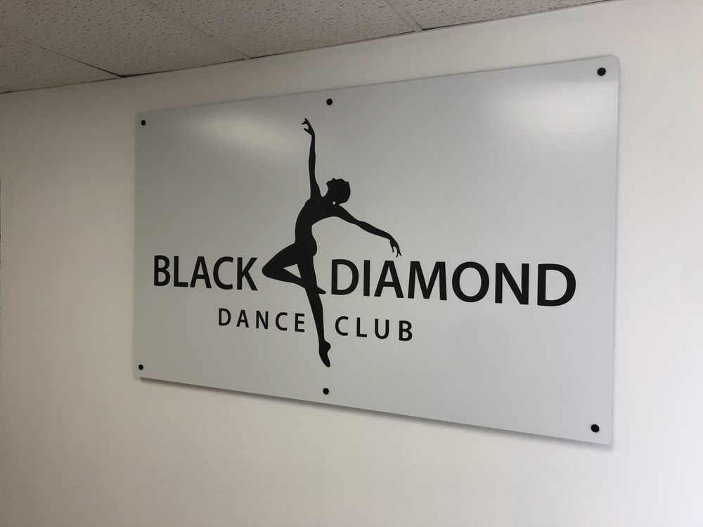 Acrylic Signs for Black Diamond Dance Club in Orange County, CA