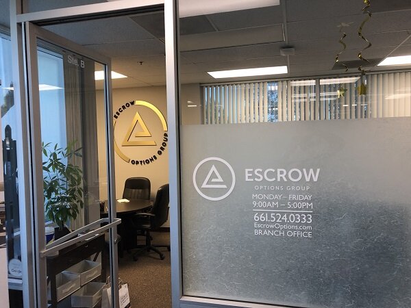 Escrow Storefront Window Graphics by VizComm in Garden Grove, CA