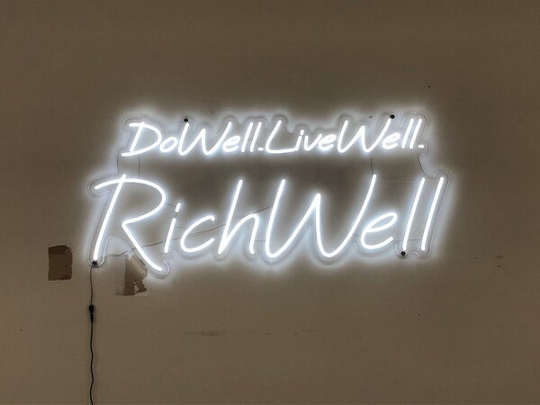 Do Well, Live Well Flex LED White Neon Signs in Irvine, California