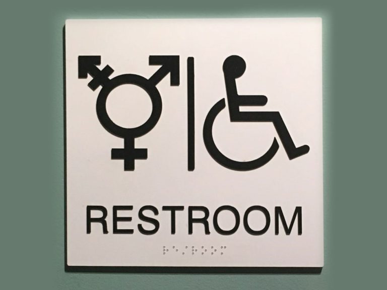 interior ADA restroom signage