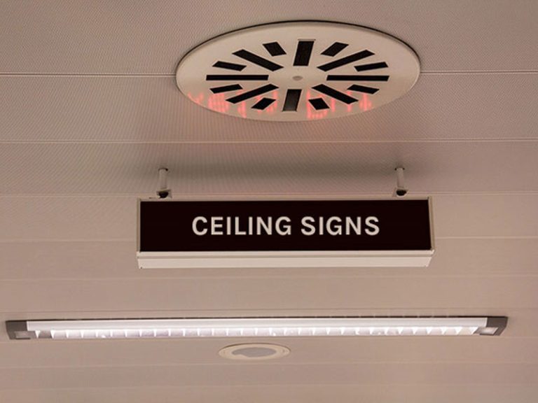 interior ceiling sign board