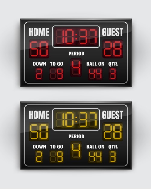 electronic sport scoreboard