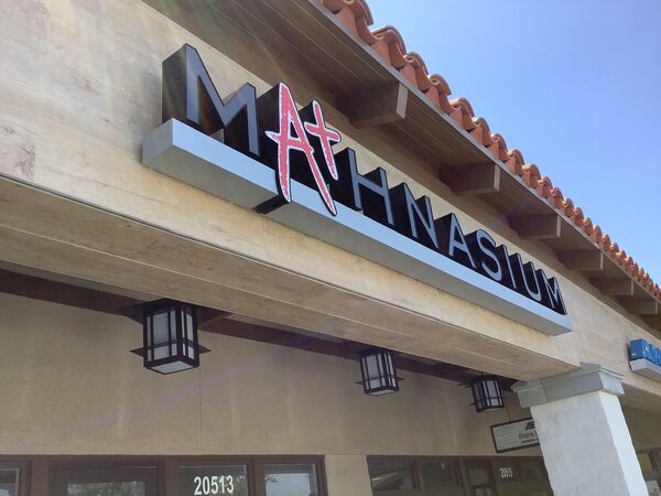 Exterior Channel Letter Sign for Mathnasium Signs