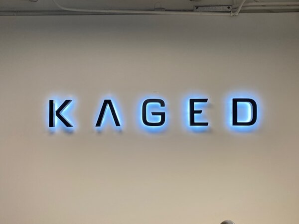 Custom Dimensional Letter LED Neon Lobby Sign for KAGED